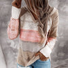 V-Neck Knitted Pullover Sweatshirt - BohoHip