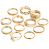 Elyseum Stackable Gold Ring Set - BohoHip